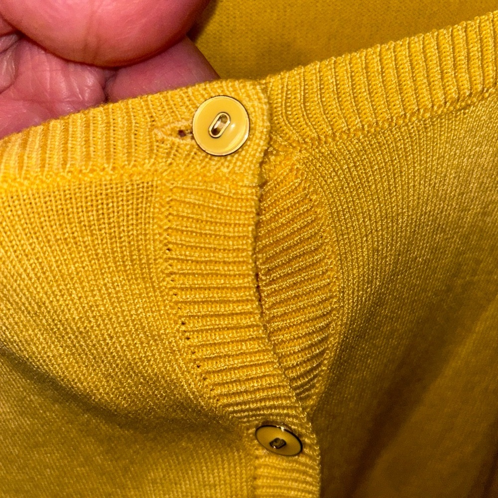 Yellow Button-Up Sweater - Picture 4 of 4
